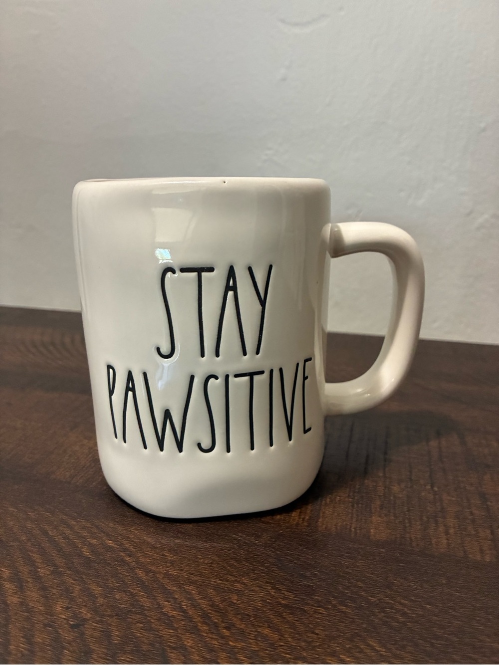 Rae Dunn stay pawsitive mug